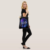 Waterverf Paarse Universum Tote Bag (Op model)