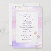 waterverf paarse verjaardagsfeestje foto lijst kaart (Achterkant)