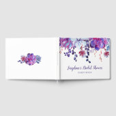 Waterverf Paarse vetplanten Modern Vrijgezellenfee Gastenboek (Volledig)