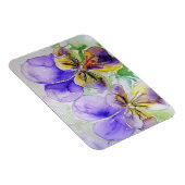 Waterverf Paarse Viola bloem Birthday Magnet Magneet (Rechterzijde)