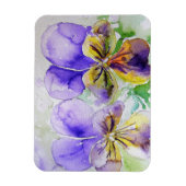 Waterverf Paarse Viola bloem Birthday Magnet Magneet (Verticaal)