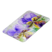 Waterverf Paarse Viola bloem Birthday Magnet Magneet (Linkerzijde)
