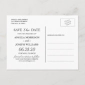 Waterverf Paarse Violet Floral Save the Date Aankondigingskaart (Achterkant)