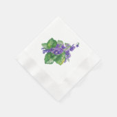 Waterverf Paarse Violet Flower Floral Art Servet (Hoek)