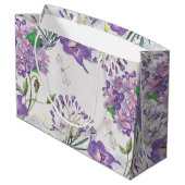 Waterverf Paarse Violet Hydrangeas Dragonfly Large Cadeautasje (Achterkant Gekanteld)