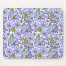 Waterverf Paarse Viooltjes & Bloemmotief