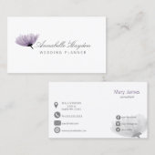 waterverf paarse visitekaartjes (Voorkant / Achterkant)