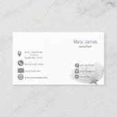 waterverf paarse visitekaartjes (Achterkant)