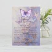 Waterverf Paarse Vlinder Vrijgezellenfeest Kaart (Staand voorkant)