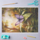 Waterverf Paarse vlinder zonsondergang decoupage Tissuepapier (Craft)