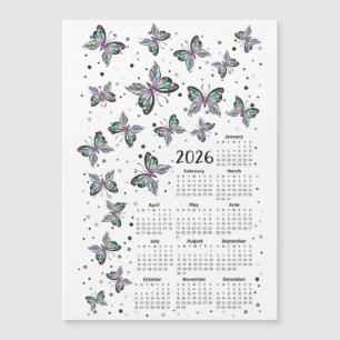 Waterverf Paarse Vlinders 2026 Kalender