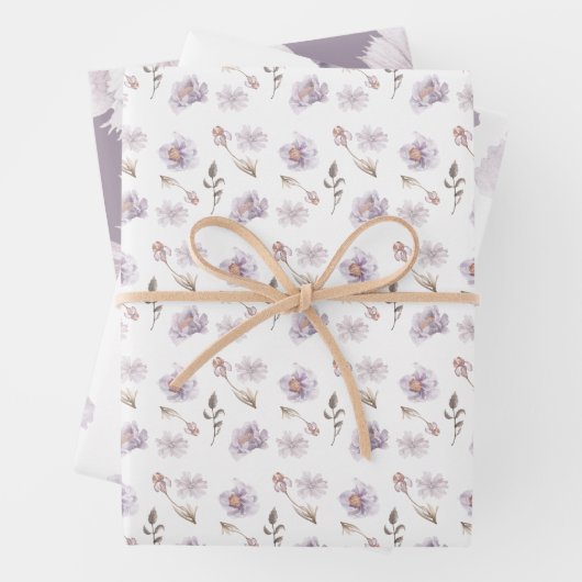 Waterverf Paarse vloerbedekking Inpakpapier Vel (In situ)