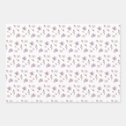 Waterverf Paarse vloerbedekking Inpakpapier Vel (Voorkant)