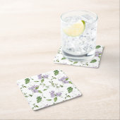 Waterverf Paarse vloerbedekking Kartonnen Onderzetters (Insitu)