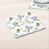 Waterverf Paarse vloerbedekking Kartonnen Onderzetters (Schuin)