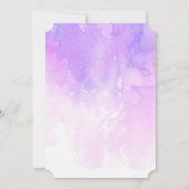Waterverf paarse vrijgezellenfeest. Lavendel Kaart (Achterkant)