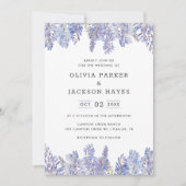 Waterverf Paarse weddenschap Wisteria Kaart (Voorkant)