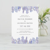 Waterverf Paarse weddenschap Wisteria Kaart (Staand voorkant)