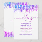 Waterverf Paarse weddenschap Wisteria Kaart (Voorkant / Achterkant)