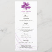 Waterverf Paarse Wedding Menu Kaart (Voorkant)
