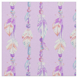 Waterverf paarse weefsels, van veren en kralen stof