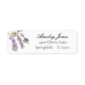 waterverf Paarse weidebloem Etiket (Voorkant)