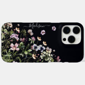 Waterverf Paarse wilde bloemen Case-Mate iPhone Case (Achterkant (horizontaal))