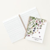 Waterverf Paarse wilde bloemen Notitieboek (Binnen)