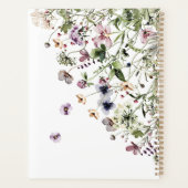 Waterverf Paarse wilde bloemen Planner (Achterkant)