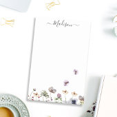 Waterverf Paarse wilde bloemen Post-it® Notes