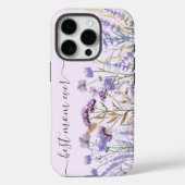 Waterverf Paarse Wilde Bloemenweide Citaat Case-Mate iPhone Case (Achterkant)