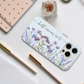 Waterverf Paarse Wilde Bloemenweide Citaat Case-Mate iPhone Case