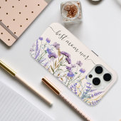 Waterverf Paarse Wilde Bloemenweide Citaat Case-Mate iPhone Case