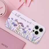 Waterverf Paarse Wilde Bloemenweide Citaat Case-Mate iPhone Case