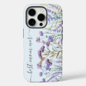 Waterverf Paarse Wilde Bloemenweide Citaat Case-Mate iPhone Case (Achterkant)