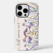 Waterverf Paarse Wilde Bloemenweide Citaat Case-Mate iPhone Case (Achterkant)