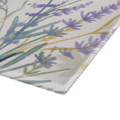 Waterverf Paarse Wilde Bloemenweide met Monogram Snijplank (Hoek)