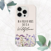 Waterverf Paarse Wildflower Garden Natuur Quote Case-Mate iPhone Case