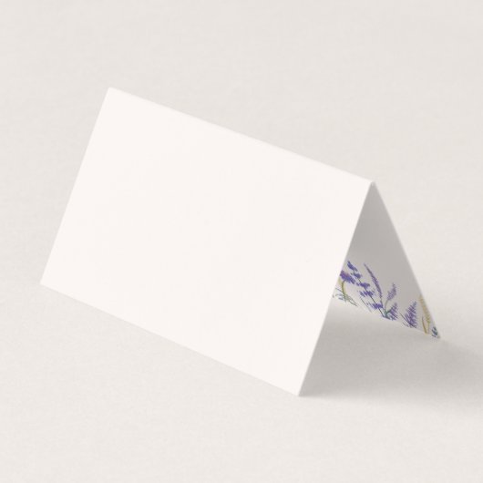 Waterverf Paarse Wildflower Meadow Gevouwen Visitekaartje (Achterkant)