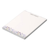 Waterverf Paarse Wildflower Meadow Notitieblok (Linkerzijde)