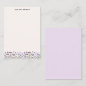 Waterverf Paarse Wildflower Meadow Notitiekaartje (Voorkant / Achterkant)