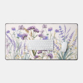 Waterverf Paarse Wildflower Meadow Quote Bureaumat (Keyboard & Muis)