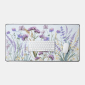 Waterverf Paarse Wildflower Meadow Quote Bureaumat (Keyboard & Muis)