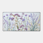 Waterverf Paarse Wildflower Meadow Quote Bureaumat (Voorkant)