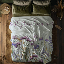 Waterverf Paarse Wildflower Meadow Quote Fleece Deken