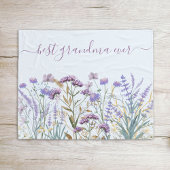 Waterverf Paarse Wildflower Meadow Quote Fleece Deken