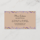 Waterverf Paarse Wildflower Meadow Visitekaartje (Achterkant)