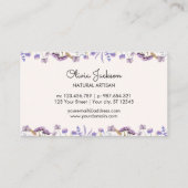 Waterverf Paarse Wildflower Meadow Visitekaartje (Achterkant)