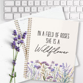 Waterverf Paarse Wildflower Quote Wekelijks Maande Planner