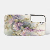  waterverf paarse wisteria samsung galaxy hoesje (Achterkant horizontaal)